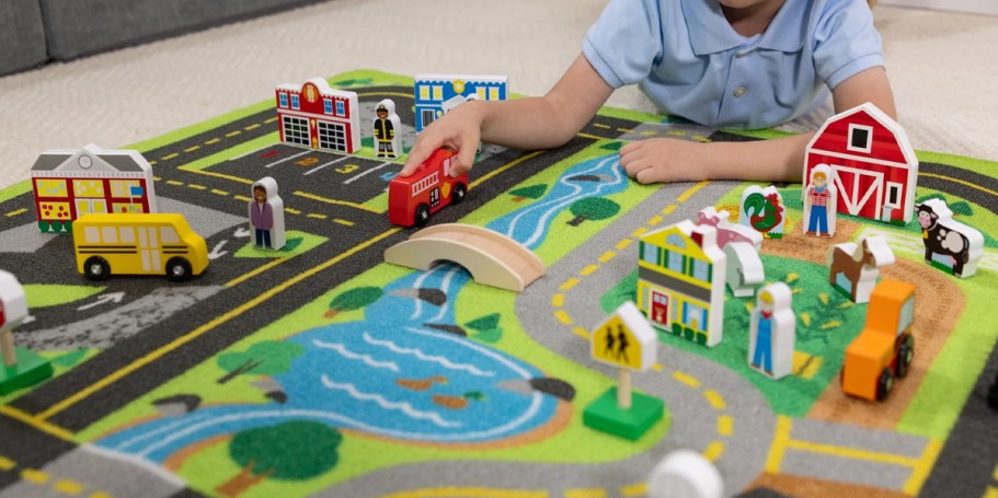 Melissa and Doug Rug w/ 25 Wooden Accessories Only $19 on Walmart.online (Reg. $50)