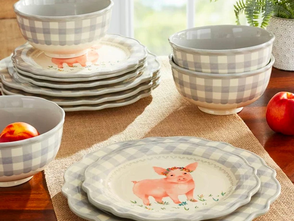 pioneer woman dinnerware set