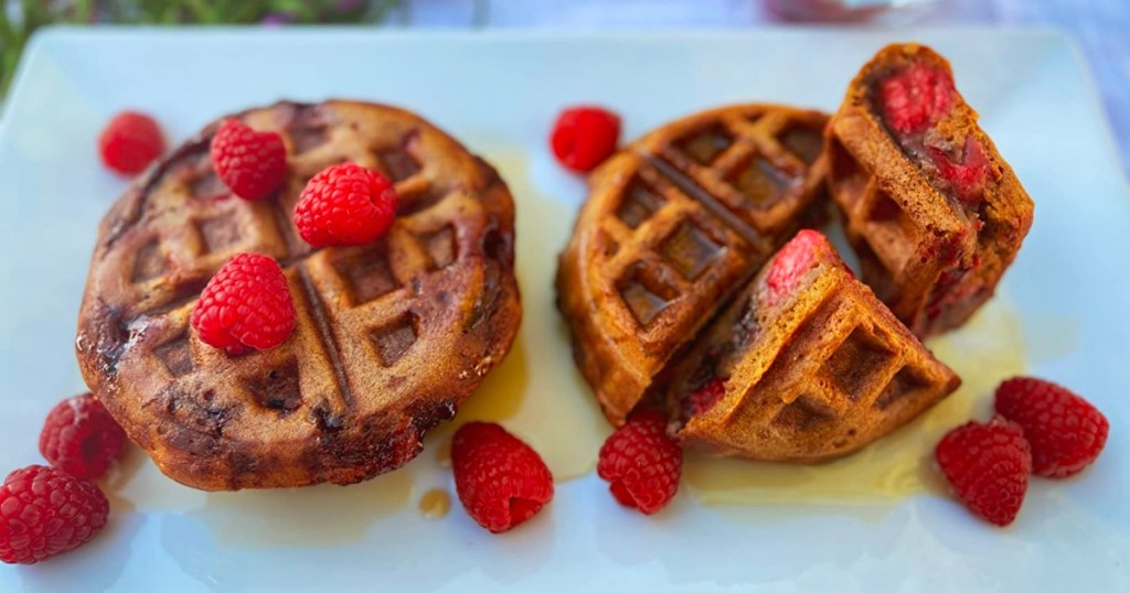 stuffed waffles using the chefman big stuff waffle maker