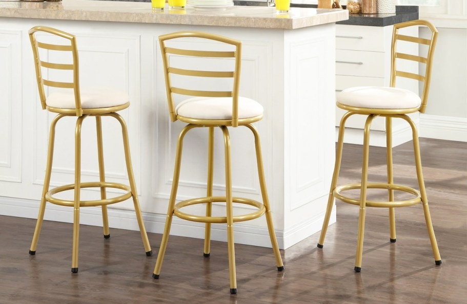 Adjustable Swivel Barstools 3-Pack Just $87 Shipped on Walmart.online (Only $29 Each)