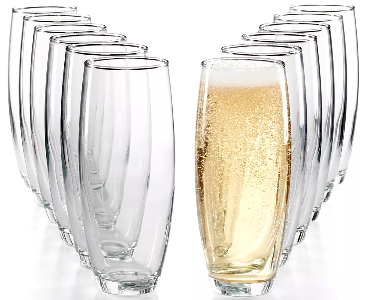 set of 12 stemless flutes