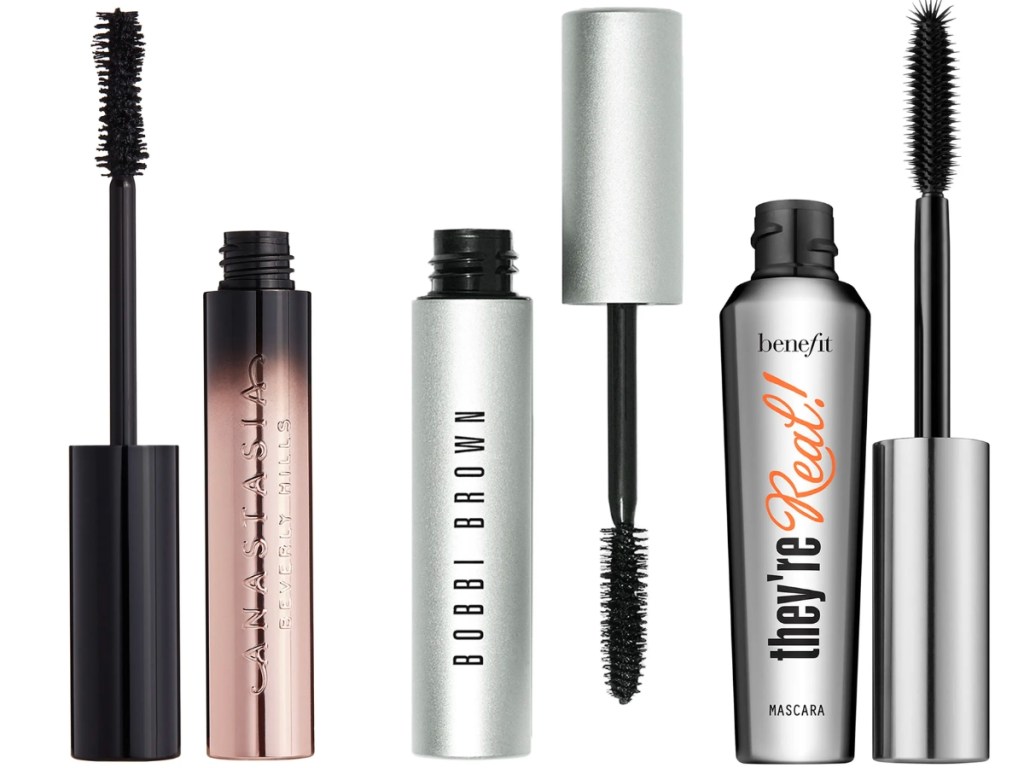 anastasia beverly hills, bobbi brown, and benefit cosmetics mascaras