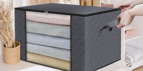 **Collapsible Storage Totes 6-Pack Just $15 on Amazon | Protect Clothes & Bedding