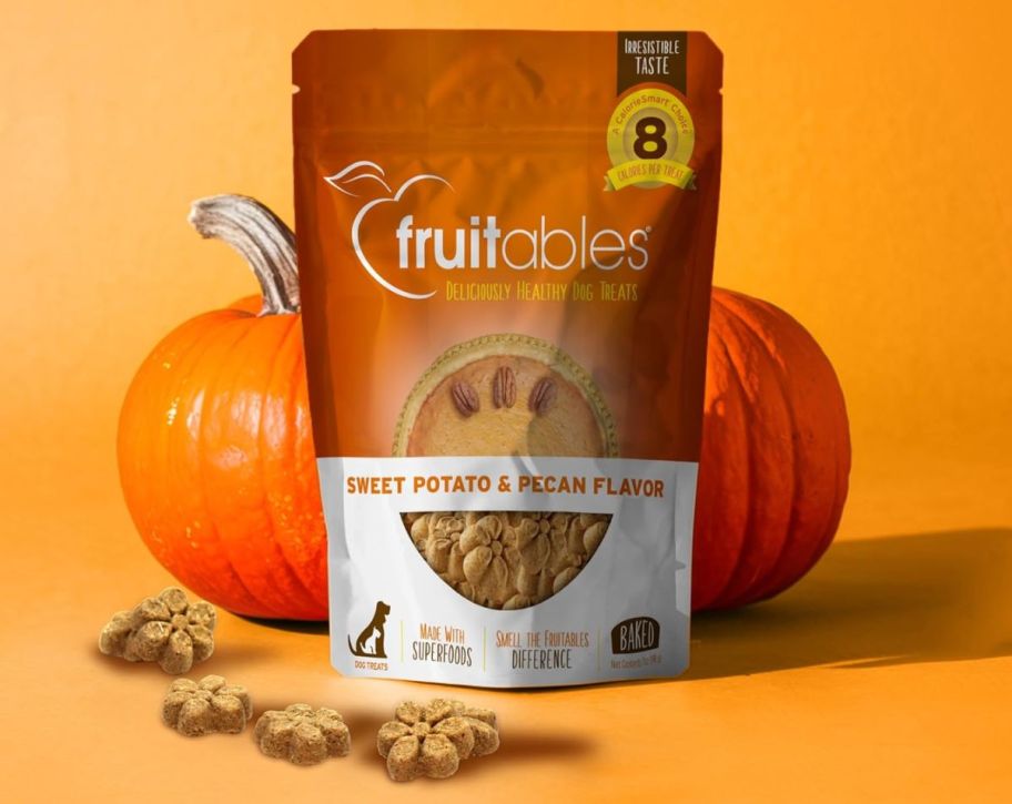 a bag of fruitables dog treats