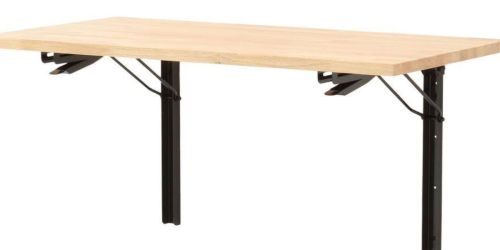 Industrial Folding Workbench Only $104.99 Shipped on HomeDepot.online (Reg. $150) | Wood Top Folds Flat to Store