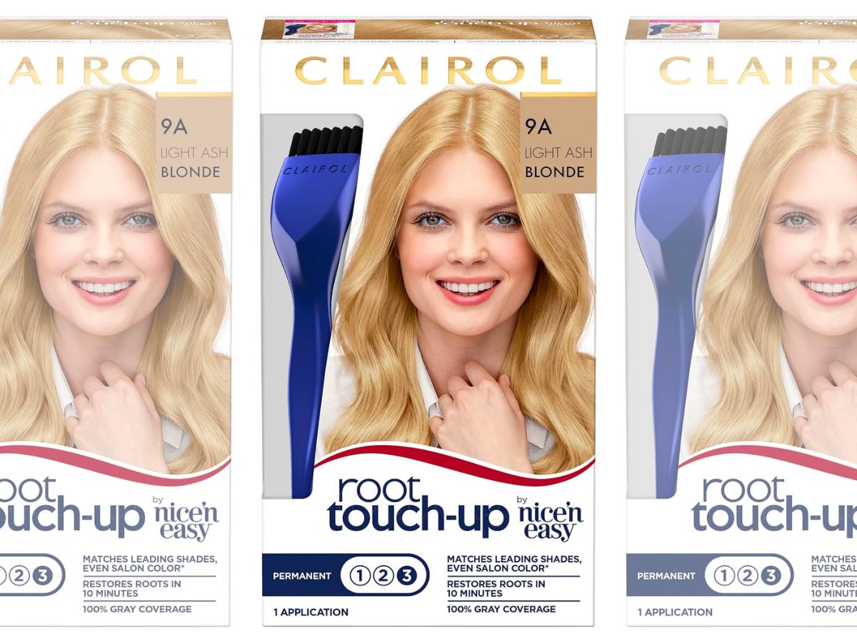 Clairol Nice 'n Easy Root Touch-Up Permanent Hair Color, Light Ash Blonde stocki image box 