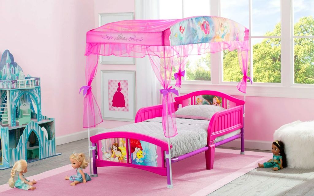 Delta Children Disney Princess Plastic Toddler Canopy Bed