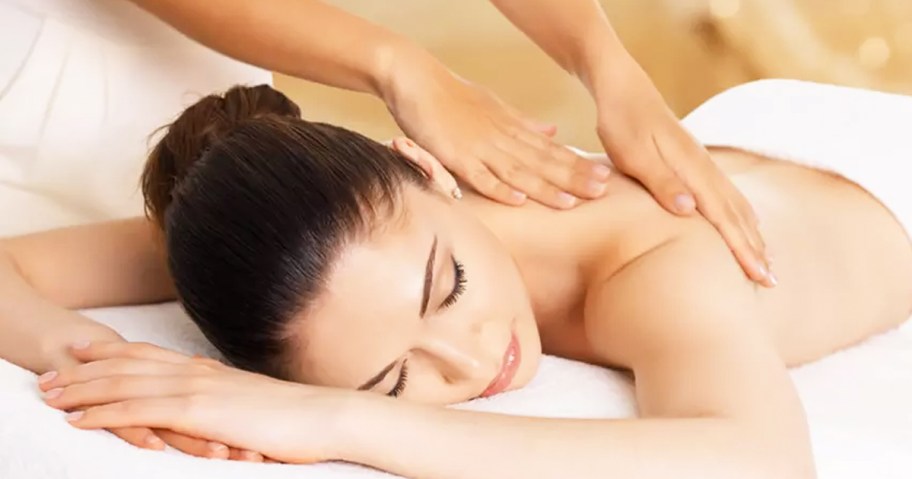 woman getting a massage