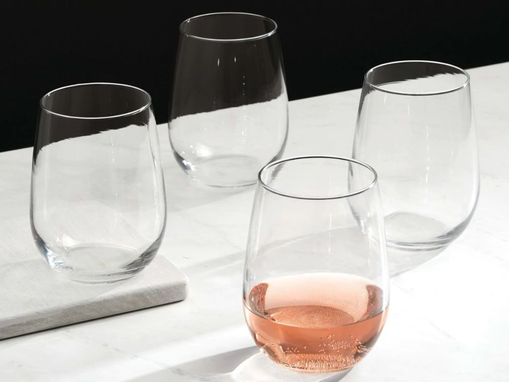 Better Homes & Gardens Wilmond Stemless Wine Glass, 20.5 oz, Set of 4 