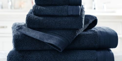 Hotel Style Egyptian Cotton Towels 6-Piece Set ONLY $9.97 on Walmart.online – 3 Color Choices!