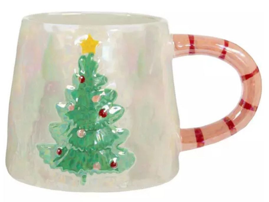 Iridescent Christmas Tree Mug stock image