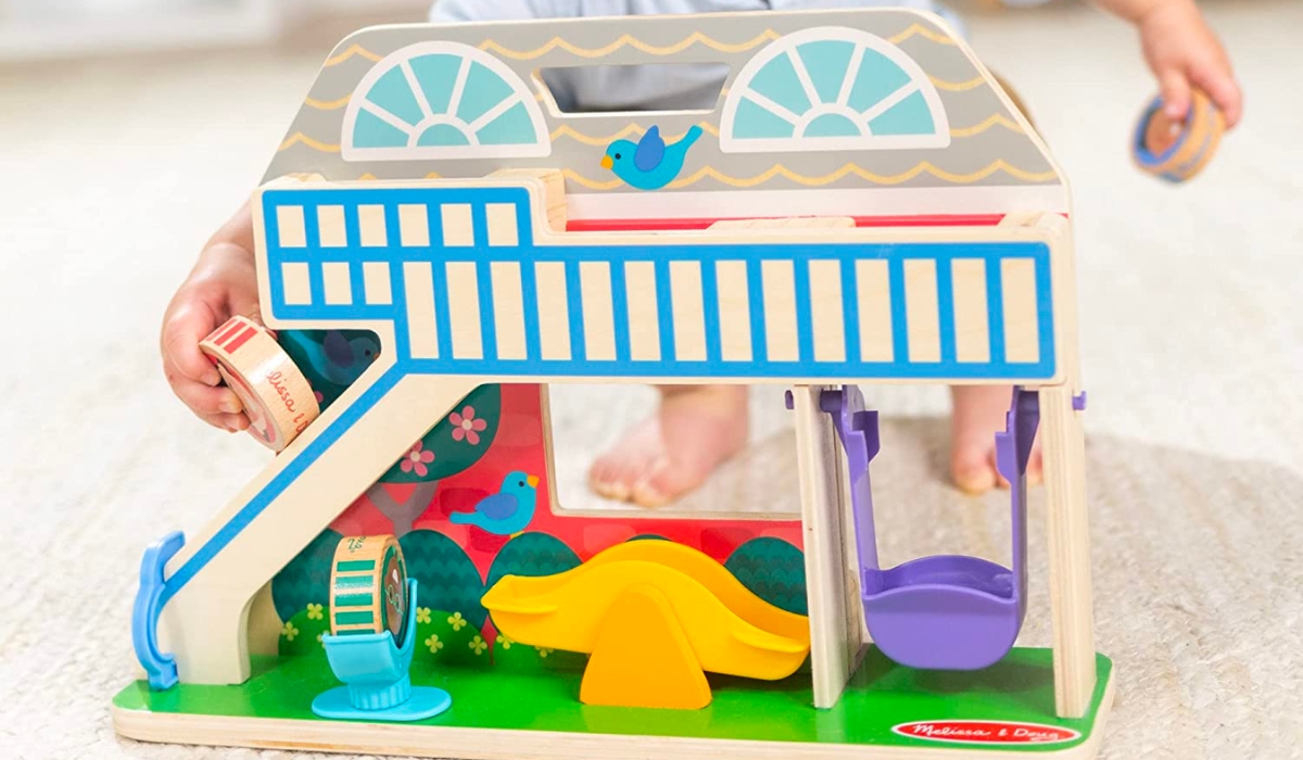 Melissa & Doug GO Tots Wooden Schoolyard Tumble Set