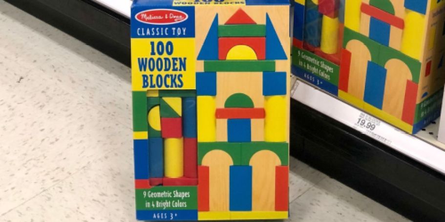 Melissa & Doug 100-Piece Wooden Building Blocks Just $10 on Walmart.online