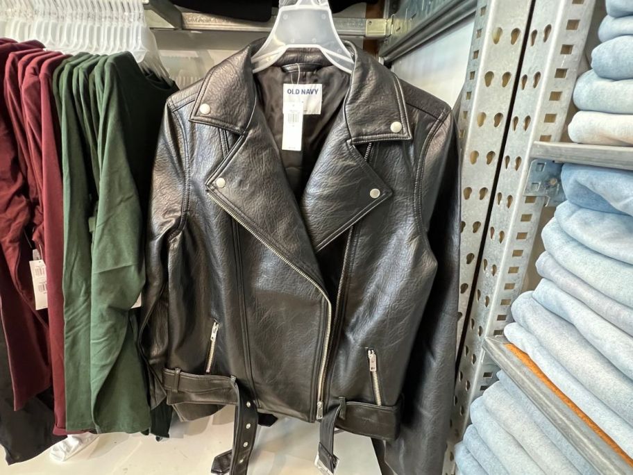 Faux Leather Women's Biker Jackets at Old Navy