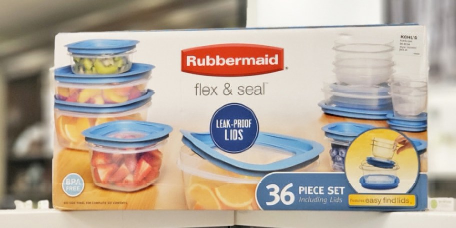 *HOT* Rubbermaid 36-Piece Food Storage Set from $22 on Kohls.online (Regularly $65)