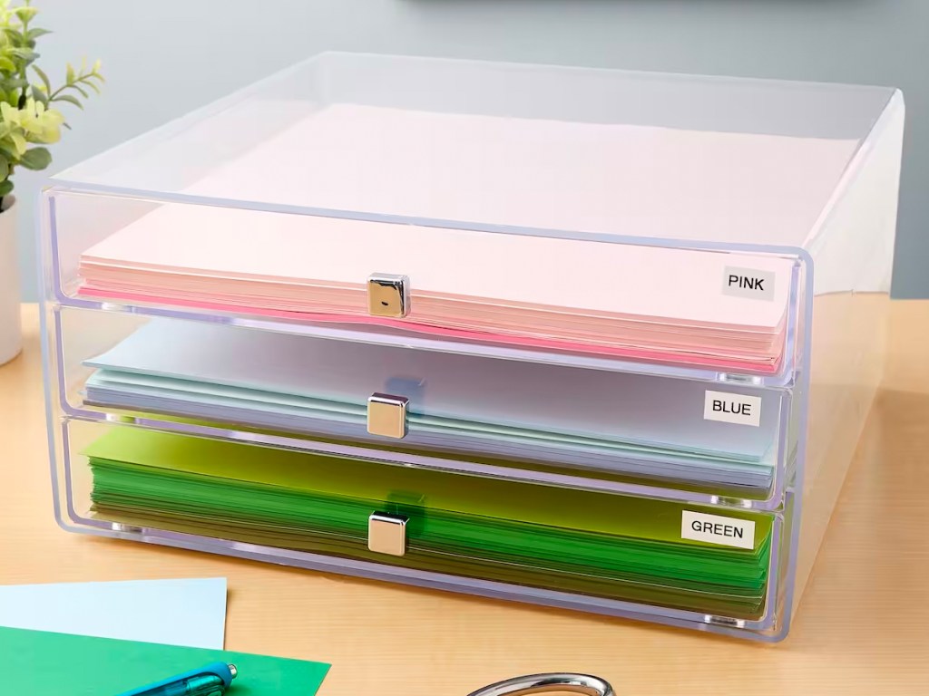 Simply Tidy Clear 3-Drawer Organizer