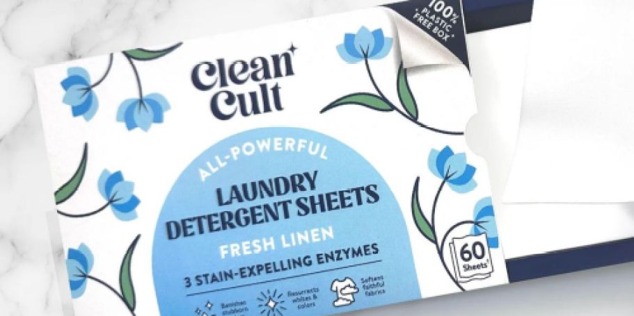 Up to 45% off Cleancult Home Care on Amazon | Laundry Detergent Sheets 60ct $7.99 Shipped