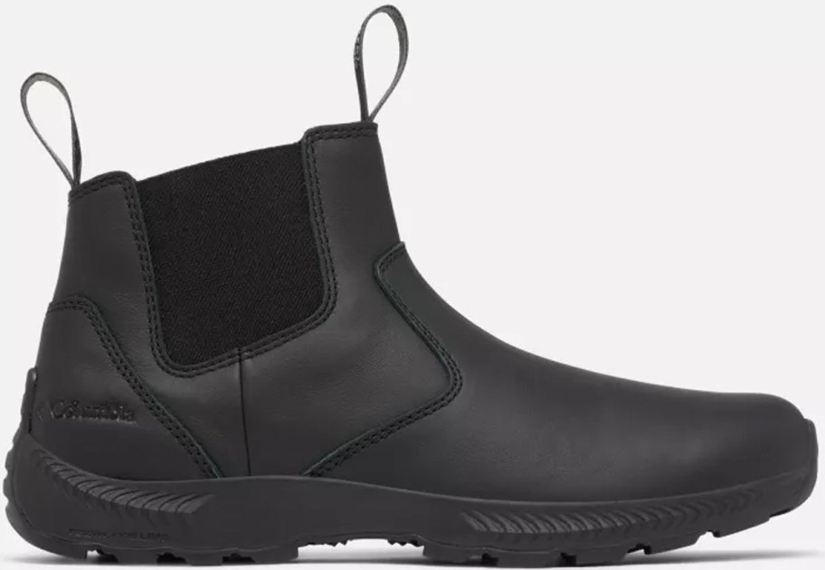 black columbia boot side image