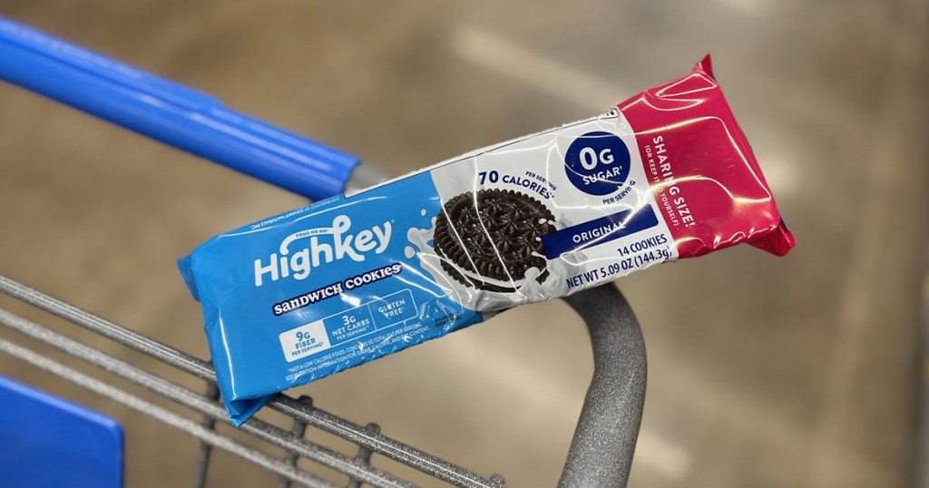 highkey sandwich cookies on shopping cart