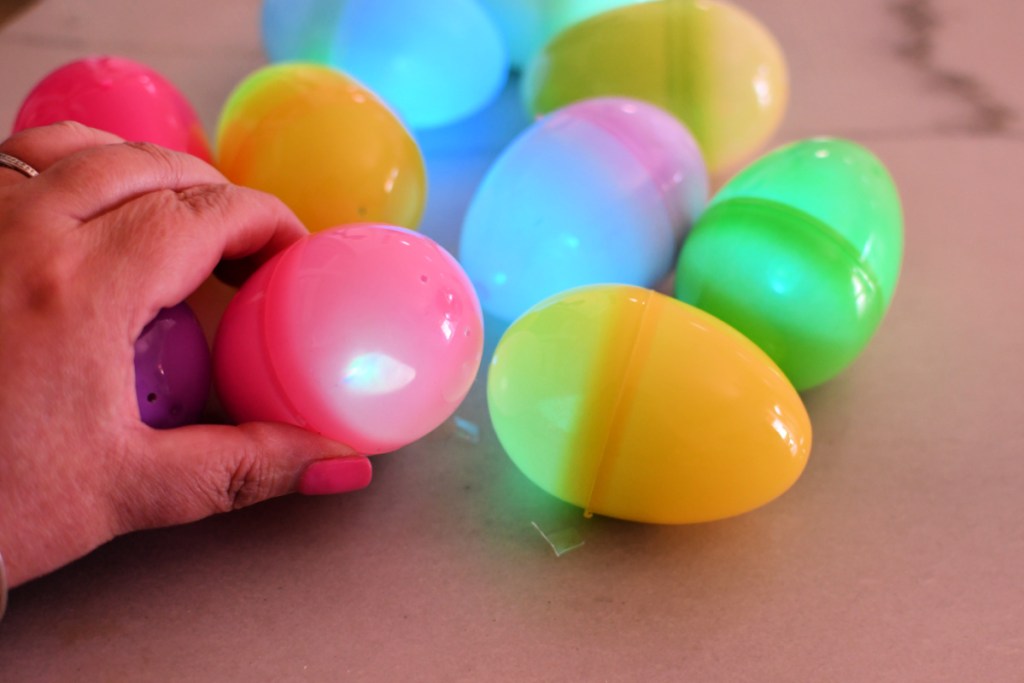 holding a glow in the dark egg