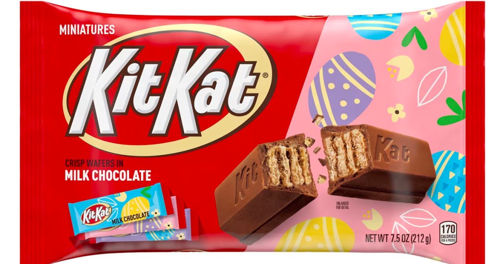 stock image of mini kit kat bag