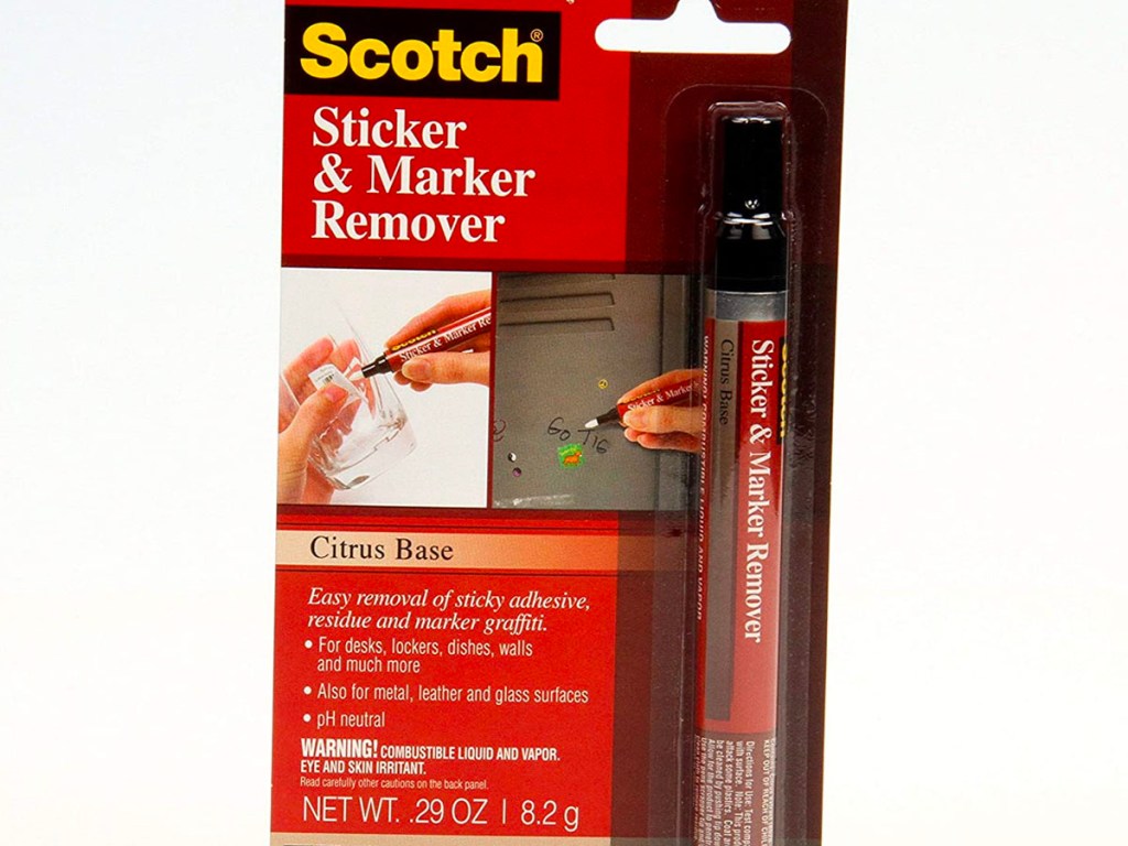 stock image of scotch sticker marker remover pen