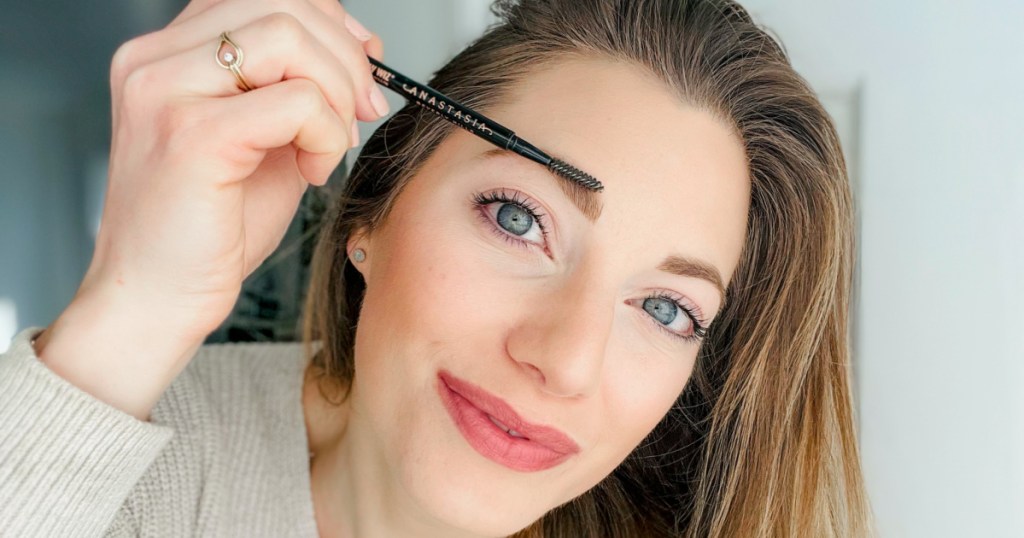 woman with Anastasia brow wiz