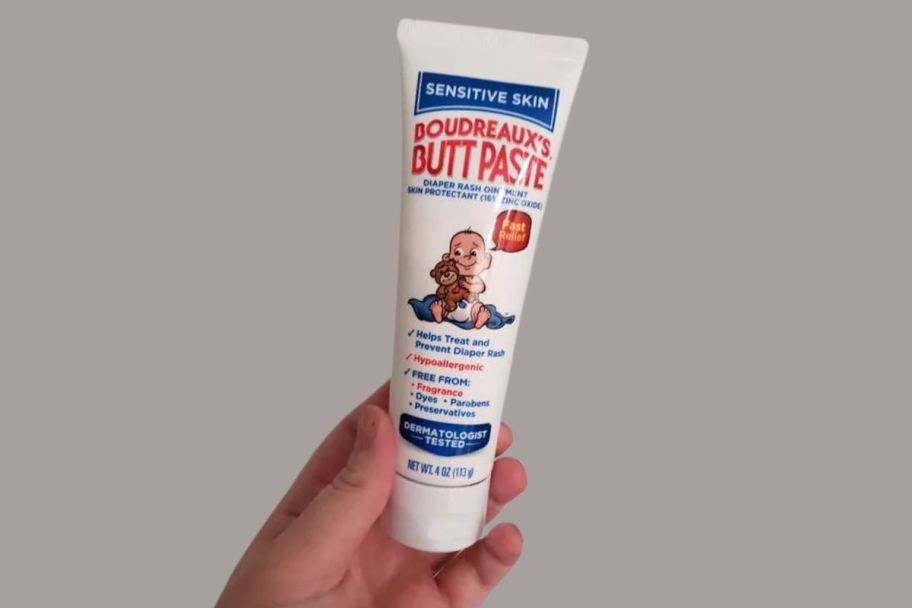 Boudreaux's Butt Paste for Sensitive Skin Diaper Rash Cream, Ointment for Baby, 4 oz Tube