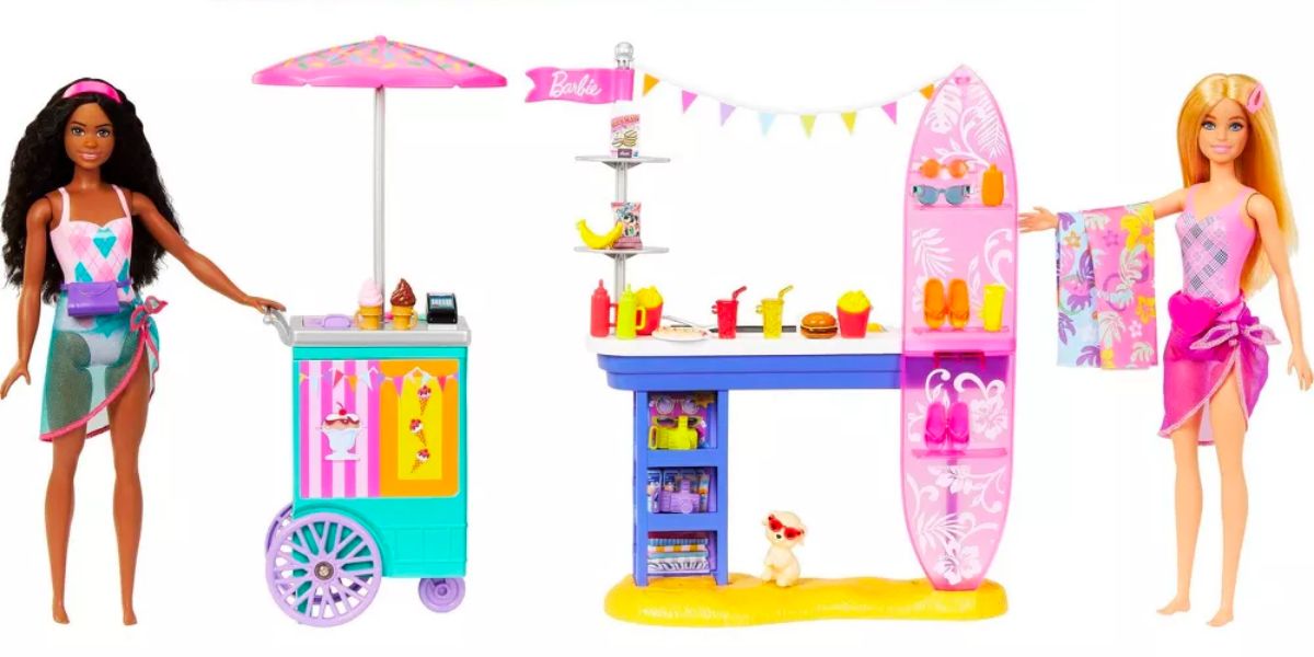 Barbie Beach Boardwalk Playset stock image