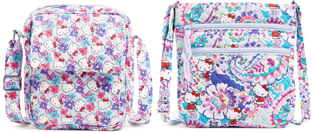 two hello kitty crossbody bags