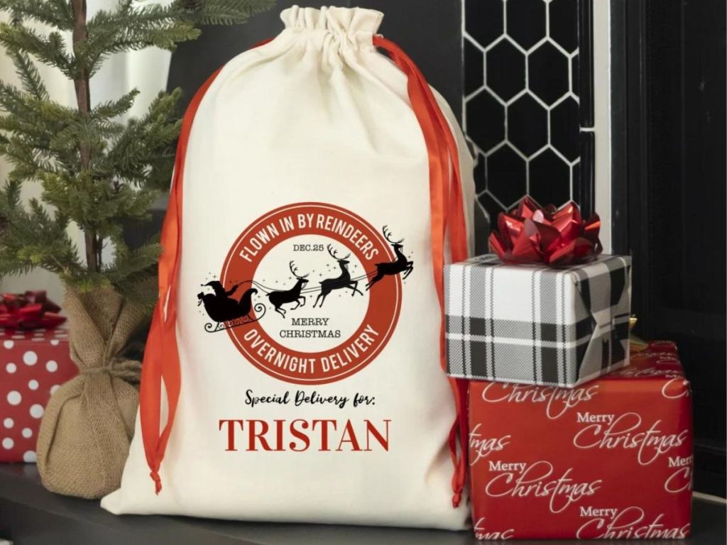 Personalized Santa Sacks from Jane