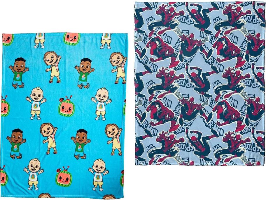 Kohl's The Big One Throw Blanket in Coonlineelon and Spiderman print