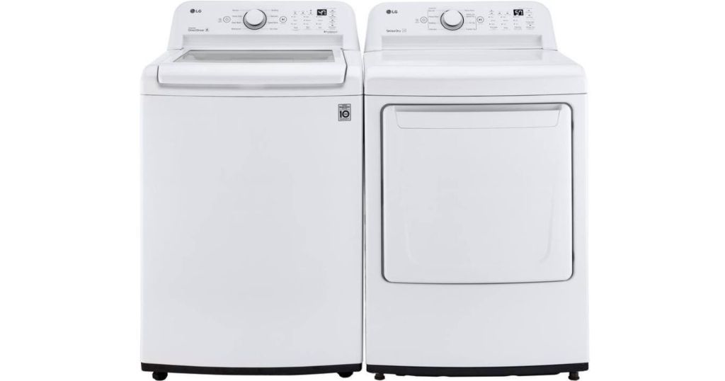 LG electronics Large Capacity Top Load Washer iDryer White