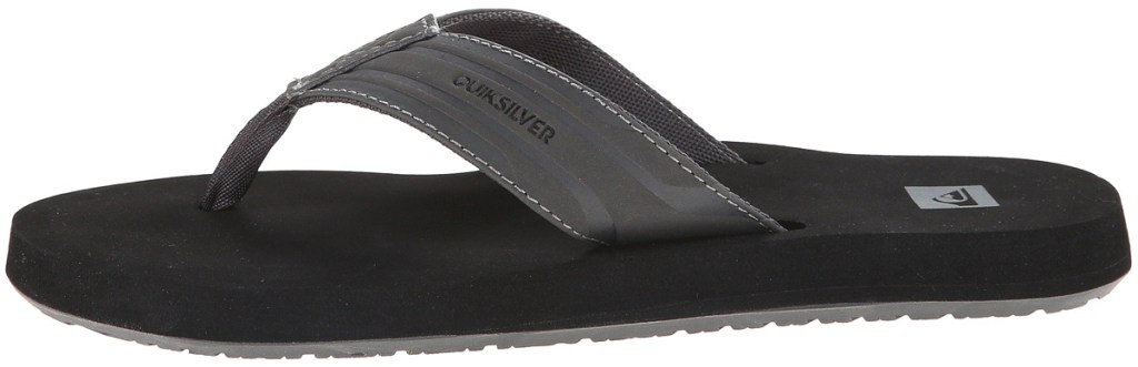 grey and black men's flip flop