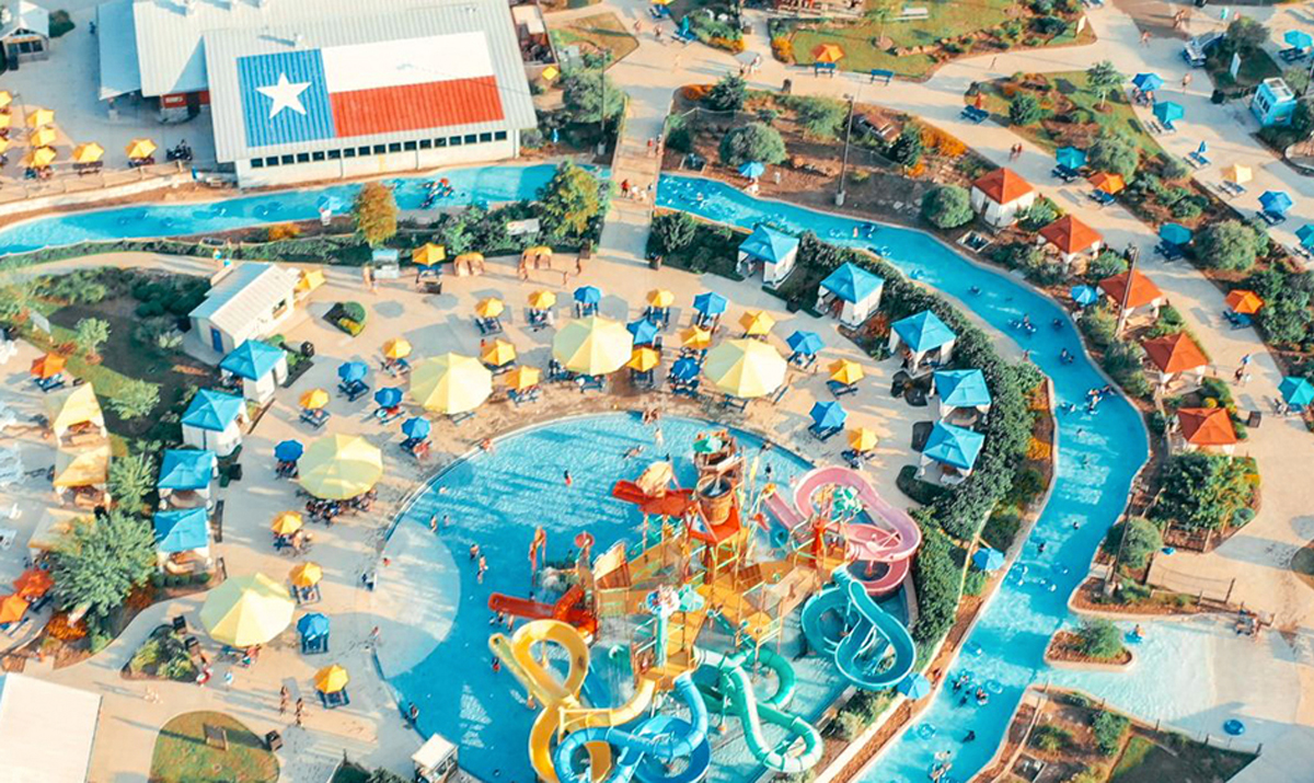 aerial view of Typhoon Texas Waterpark