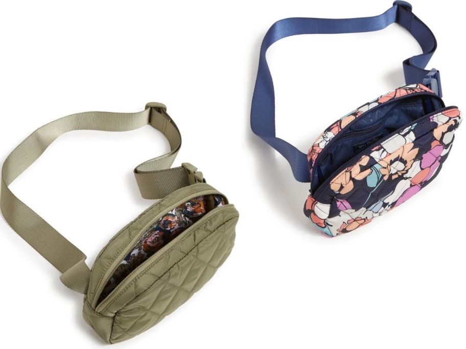 Stock image of two vera bradley belt bags