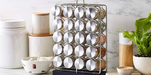 Amazon Basics Spice Organizer Rack w/ 20 Jars Only $16.99 Shipped