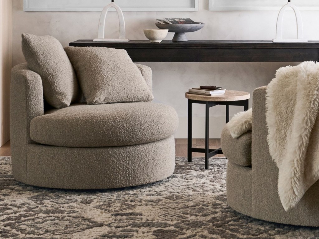 tan chair in living room