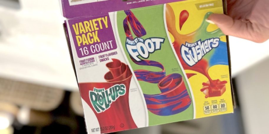 Fruit Roll-Ups, Fruit by the Foot & Gushers 16-Count Variety Pack Just $3.98 Shipped on Amazon