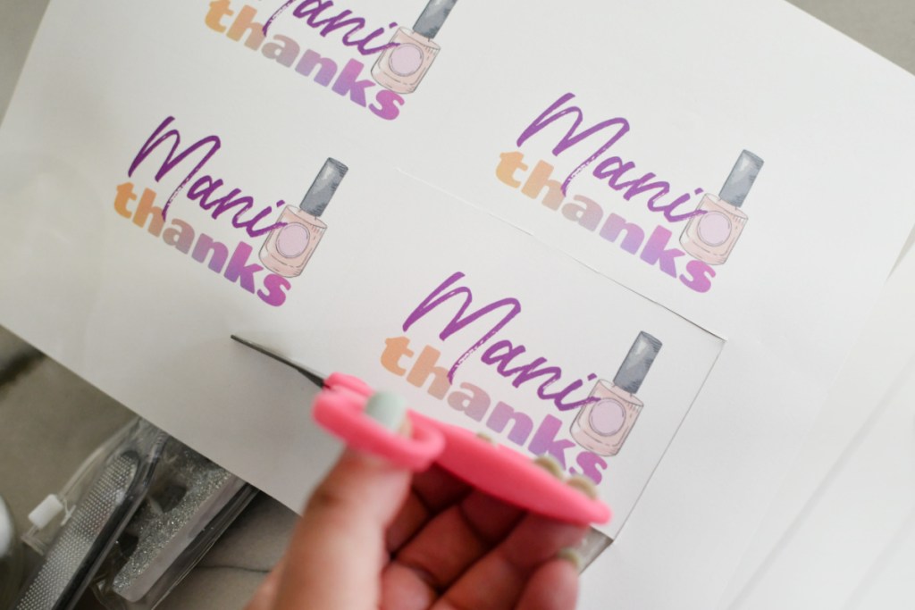 mani thanks gift tags