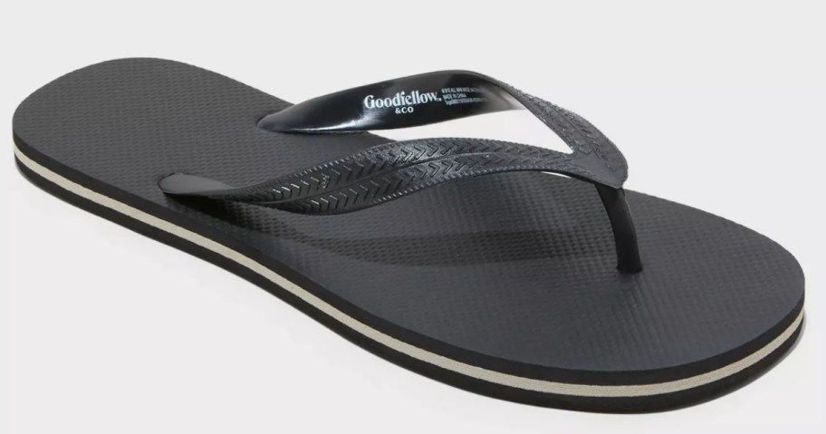 men's black flip flop 