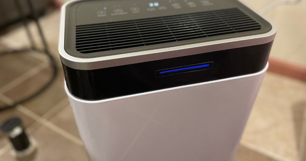 white and gray dehumidifier