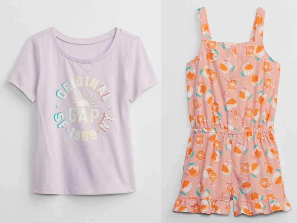 GAP Girls tee-shirt and romper