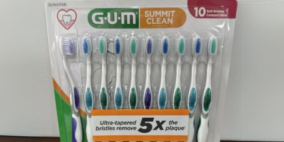 GUM Summit Toothbrush 10-Pack Only $6.97 Shipped on Costco.online