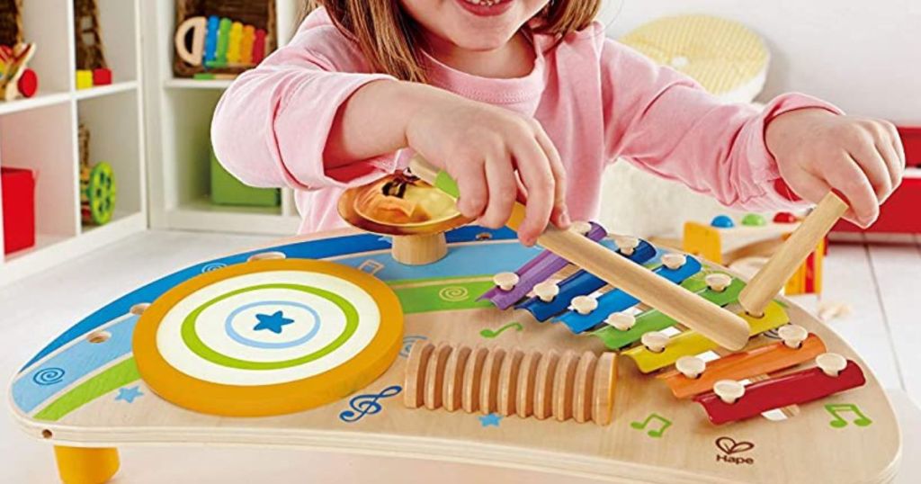 Award Winning Hape Mighty Mini Band Wooden Percussion Instrument