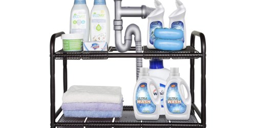 Under Sink Storage Rack Just $18.99 Shipped (Regularly $36) | Includes 10 Adjustable Shelves