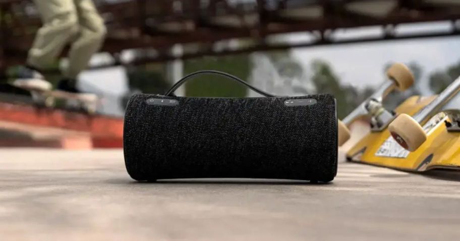 XG300 Mega Bass Portable Bluetooth Wireless Speaker at a skate park