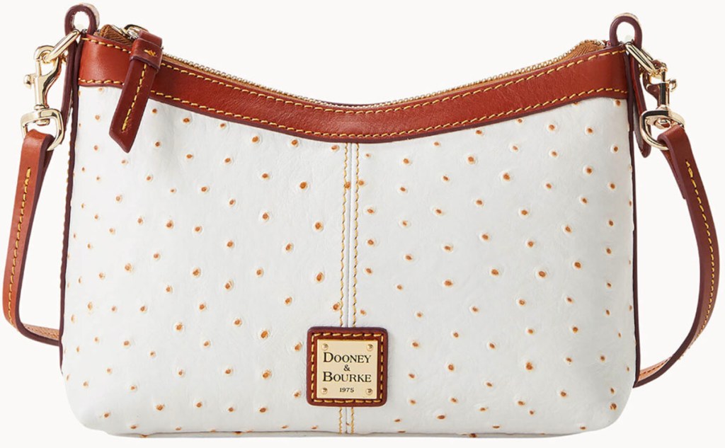 white dooney and bourke crossbody stock image