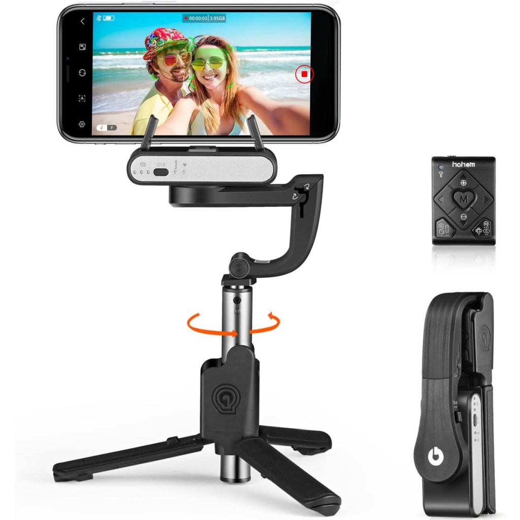 selfie stick stabilizer holding phone