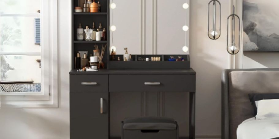 Vanity Desk w/ Mirror & Storage Only $99 Shipped on Wayfair.online (Reg. $299) – Ends Tonight
